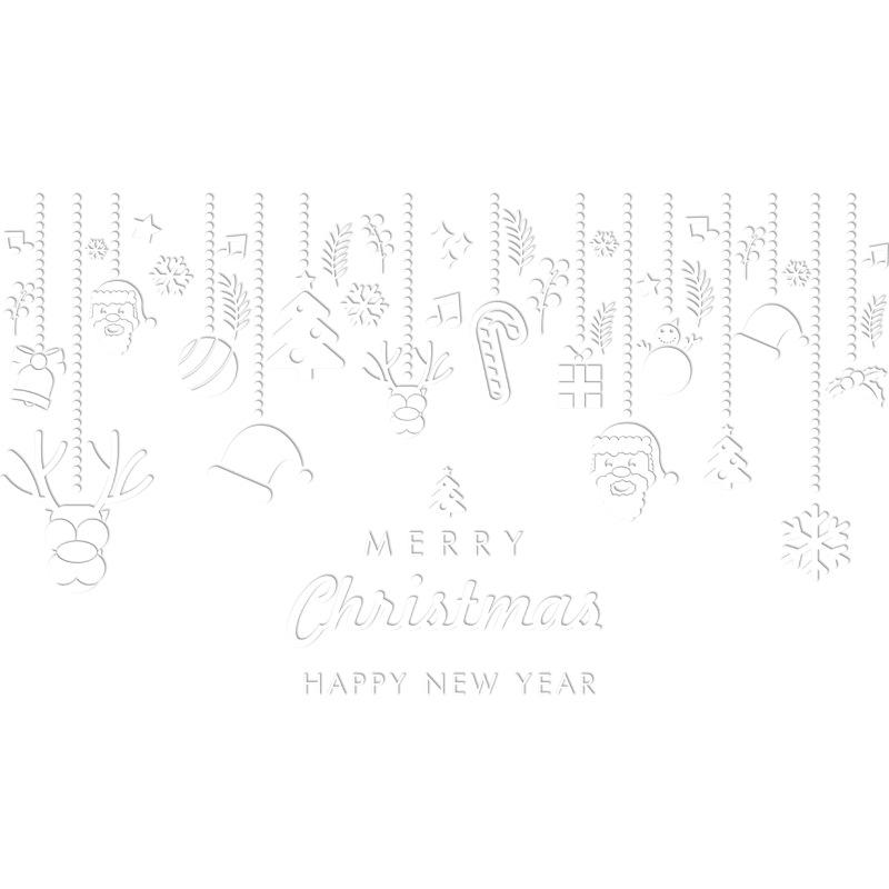 Santa Claus Electrostatic Sticker Decorations, Glass Door Stickers, Window Stickers, Festive Atmosphere Scenes