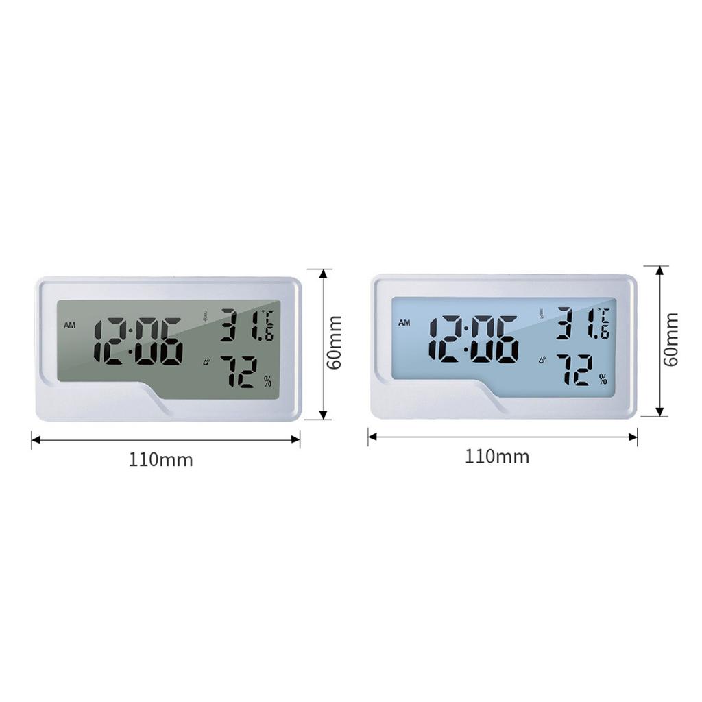 Digital Thermometer with Temperature & Humidity Monitor Accurate Humidity Gauge Room Thermometer with Clock for Home