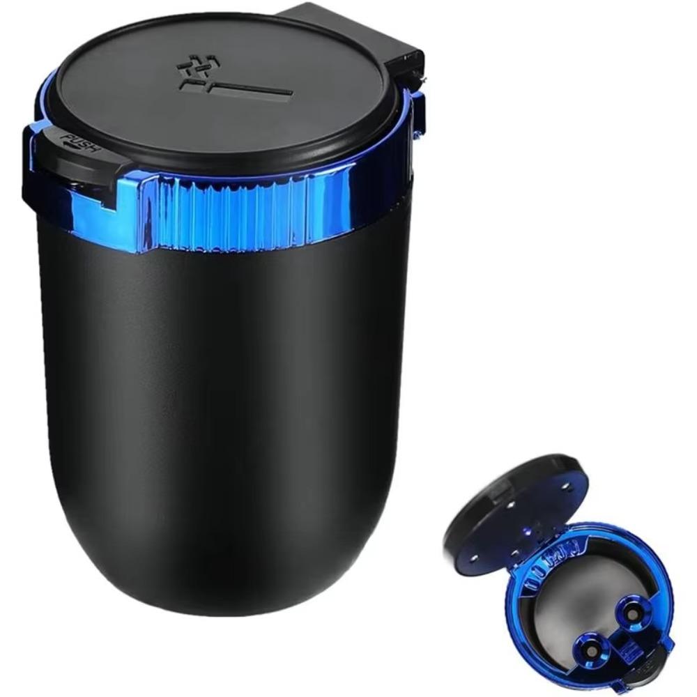 With Lid Car Ashtray LED Blue Light Auto Ashtray Modern Automotive Supplies  Car Interior