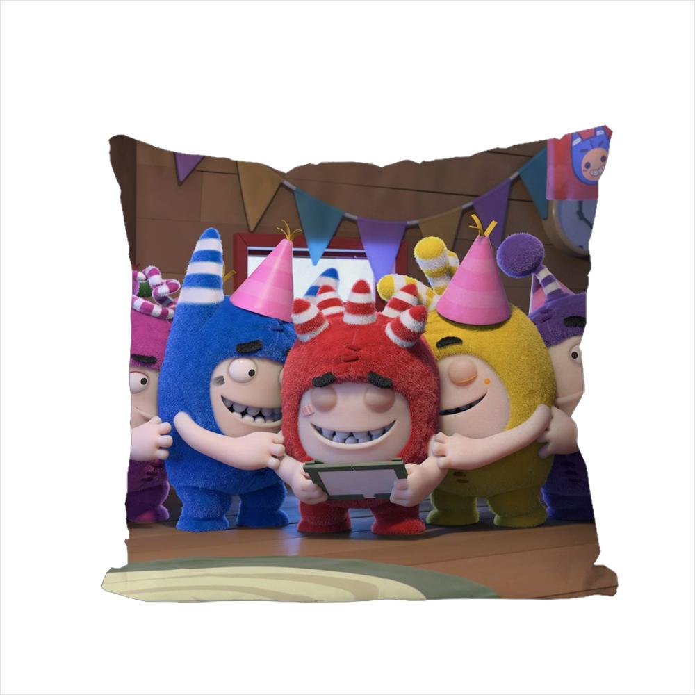 Oddbobs Pillow Case For Car Sofa Decorative Home Doublesided Print Plush Square Throw Pillow Cushion Cover