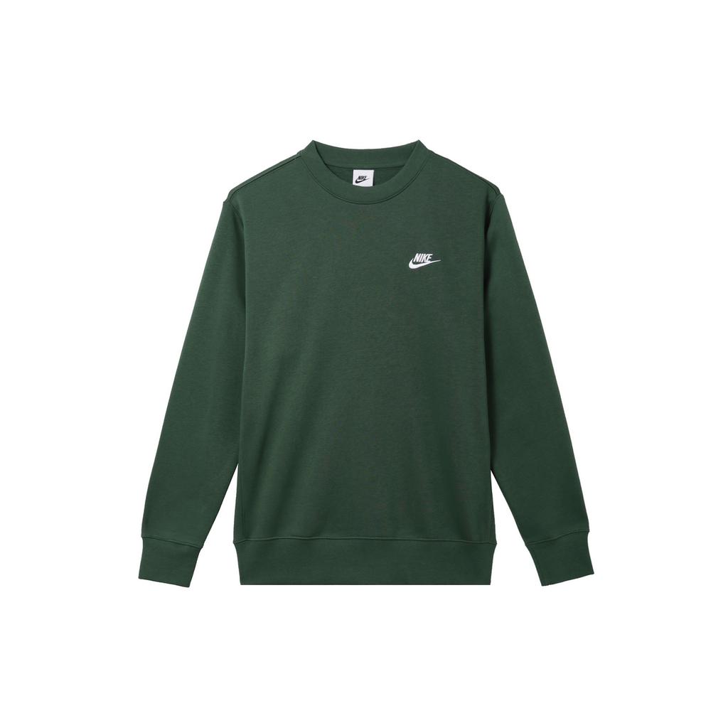 Nike Embroidered Letter Crewneck Pullover Sport Long Sleeve Sweatshirt Men Sweatshirt Green BV2663-323