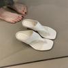 Retro high-heeled sandals new niche temperament simple fairy toe thin heel flip-flops