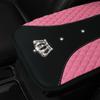 an artificial leather embroidered stereo diamond-encrusted crown Blingbling new car armrest upholstery for men and women