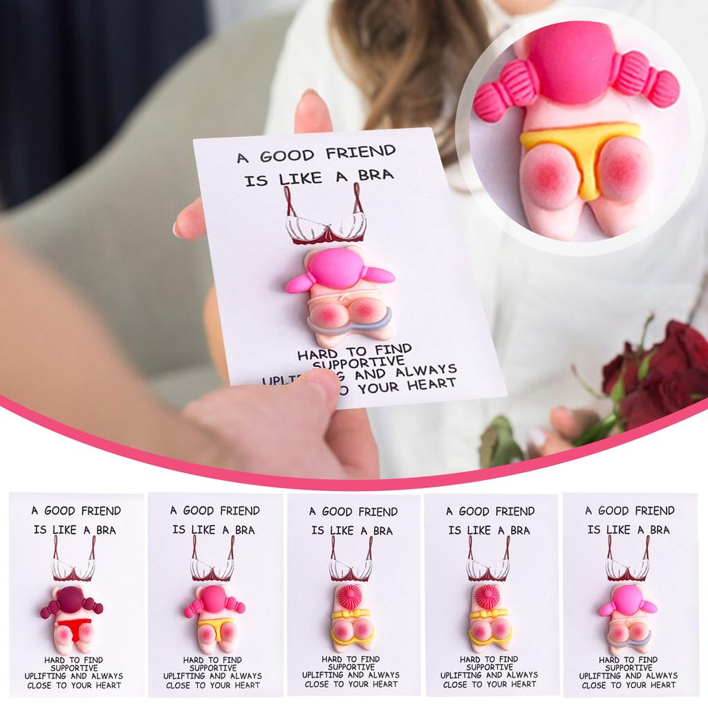 Valentine's Day Handmade Pocket Hug Card, Funny Little Doll Pocket Hug Greeting Card, For Invitation, Encouragement, Friendship And Holiday Greetings