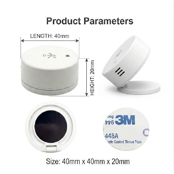 Tuya Zigbee Human Presence Sensor 24G MmWave Radar,Temperature Humidity Luminance Detection Support Zigbee2mqtt Home Assistant