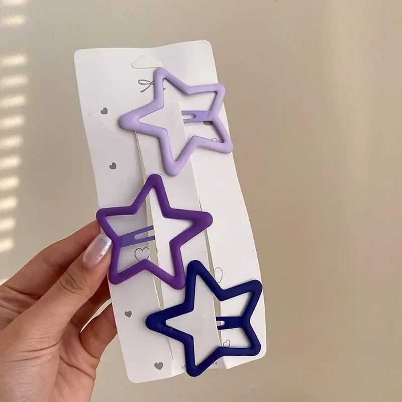 3-teilige koreanische neue große Stern BB Haarnadel Haarspangen für Mädchen Frauen Kinder Geschenk Hochzeitsparty Haarschmuck Neuer Kopfschmuck Frauen