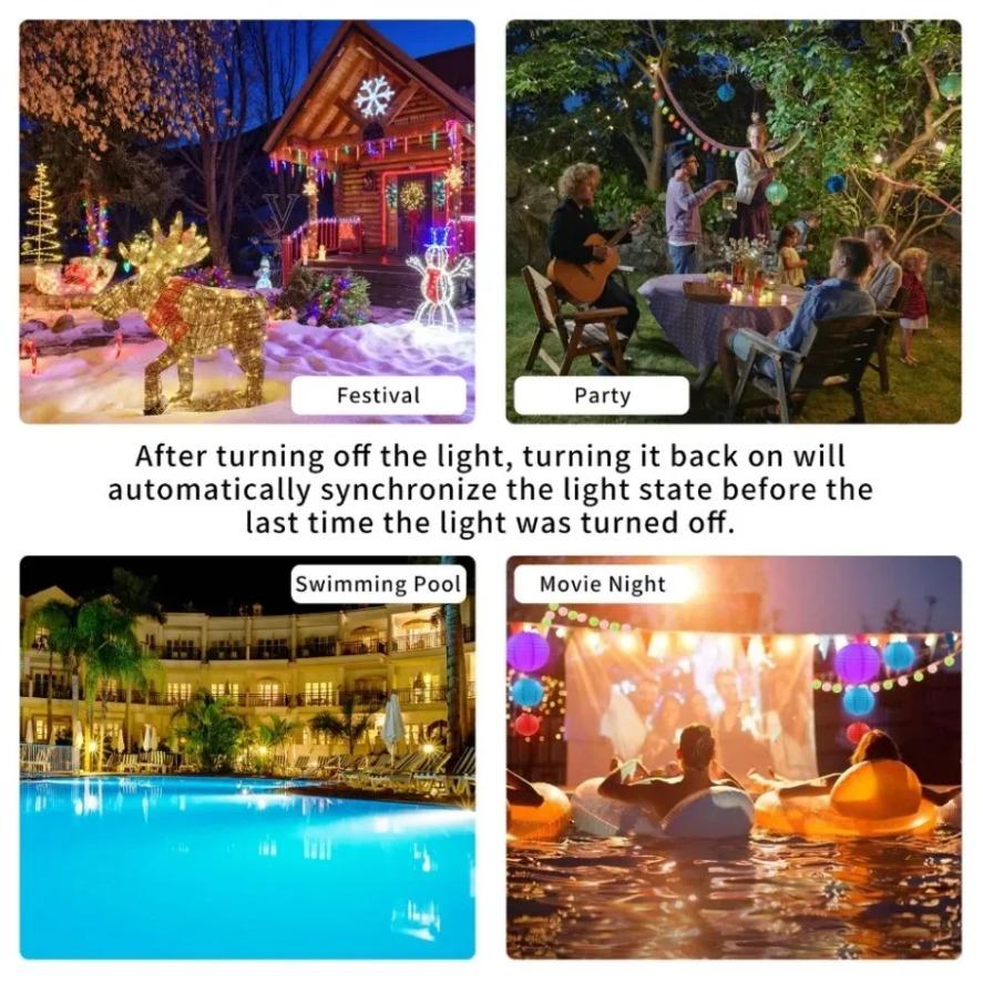 RGB Floodlight Smart APP Voice Control TUYA RGB CW 3000-6500K 30W 50W 100W AC 220V Outdoor Lighting Spotlight for Garden Party