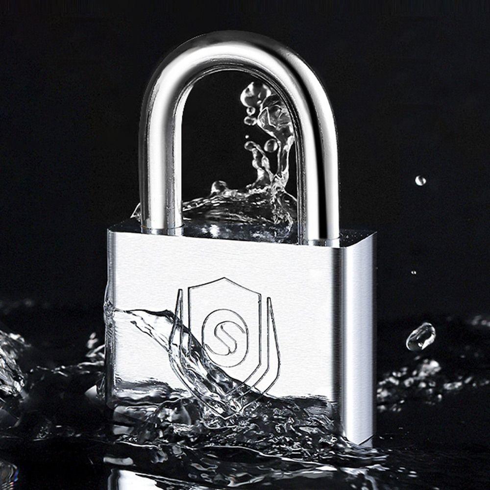 Hardened Lock Beam Drawer Cabinet Padlock Silver Dormitory Door Lock Backpack Zipper Lock  Home