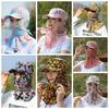 Breathable Picking Tea Hat Flower Neck Protection Hat Sun Hat Sunshade Shawl Cap  Spring