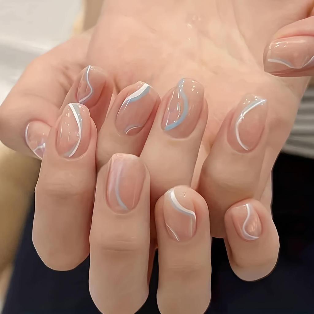 Pegatinas Desmontables para Uñas Estilo Europeo y Americano - Uñas Postizas Simples y Llevables