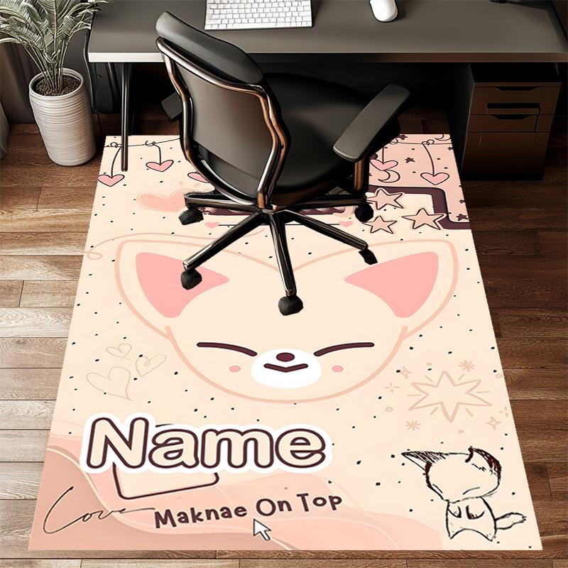 Custom Kpop Team Mat Personalized Name, Polyester Washable Indoor Entryway Rug, Gift for Christmas, Easter, Thanksgiving Day