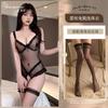 Sexy lingerie sexy perspective onesie women's backless pure desire temptation bead chain open crotch free uniform