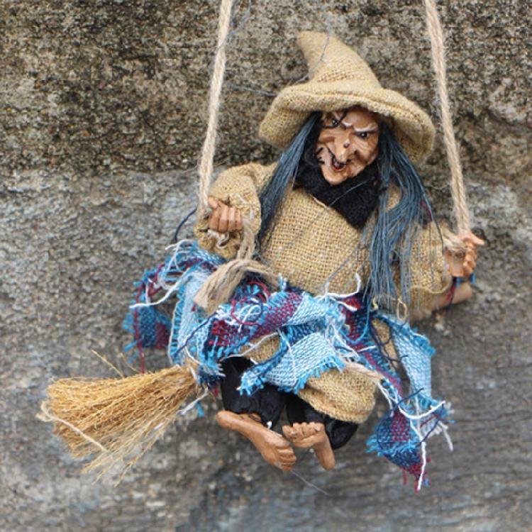 Desk Sculpture Toy High Quality Plastic Made Decorations Cute Hanging Witch