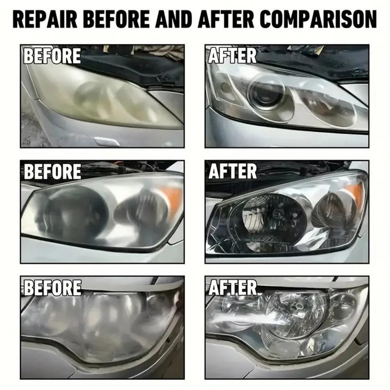 Headlight Yellow Remover 140ml Head Lights Cleaner With Sponge Head Lights Cleaner For Car Headlight Cleaners Car Headlight