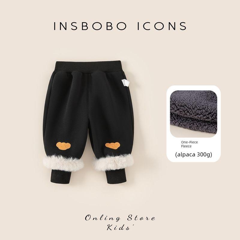 Insbobo Boys  Children s Clothing Set 2025 Winter New Red One-Year-Old Children s Clothes Girls  New Year s Clothing Winter Black Pants 73