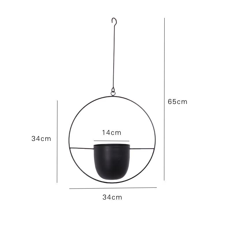 Modern Hanging Wrought Iron Planter