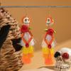 Rice Bead Halloween Earrings Tassel Ear Jewelry Accessories Trendy Pumpkin Earrings  Party