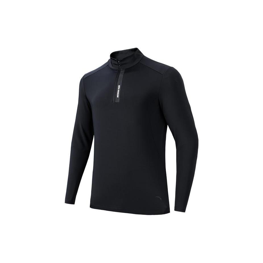 ANTA Knitwear Men s Black Stand Collar Moderate Other 152240401-3 XXL