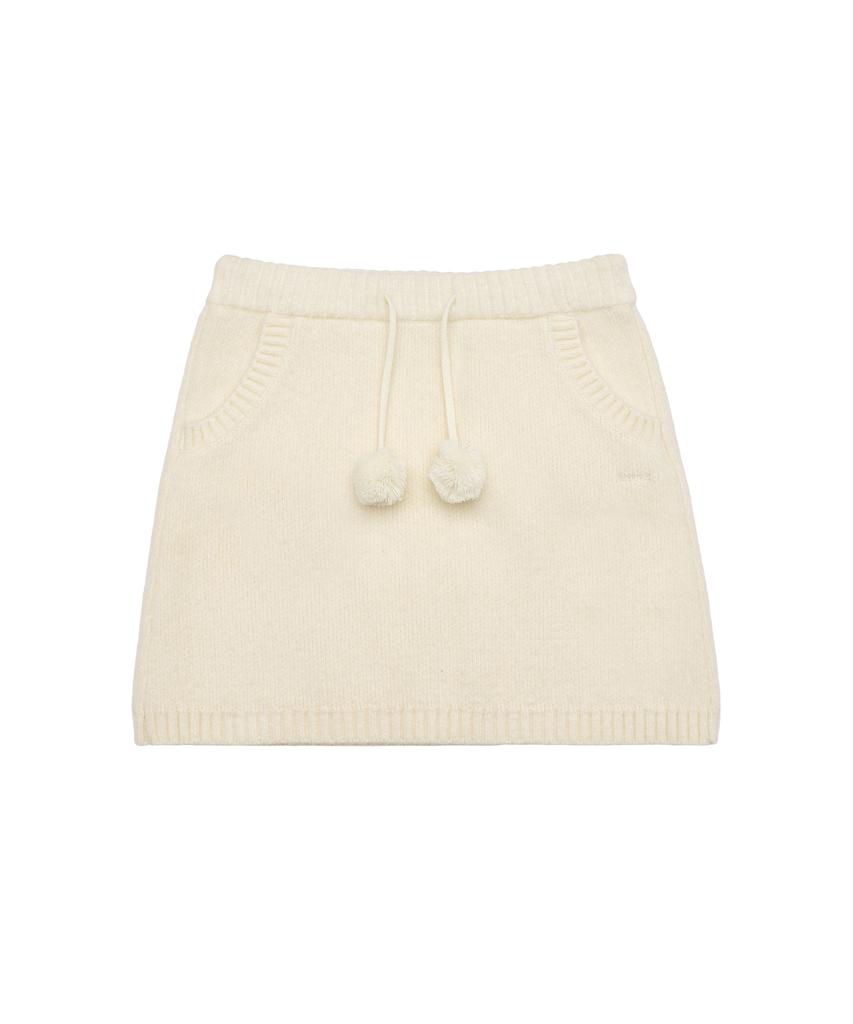 Ames Worldwide Knit Mini Skirt Cream