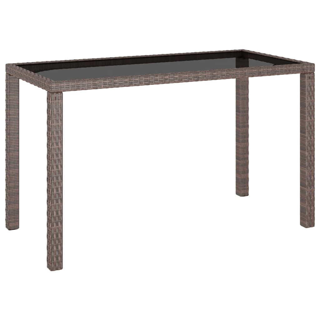 6 Piece Garden Dining Set with Cushions Poly Rattan Brown