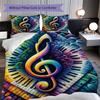 1PC Music, Guitar Theme Bedding Quilt Set Quilt Cover Pillowcase Home Decoration Birthday Gift (1 * Duvet Cover + 2 * Pillowcase, Without Core)