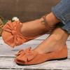 Fashion Lightweight Plus Size 36-43 Flats Shoes Women Faux Suede Non Slip Shoes Woman 2025 Solid Color Bowknot Casual Shoes Ladies