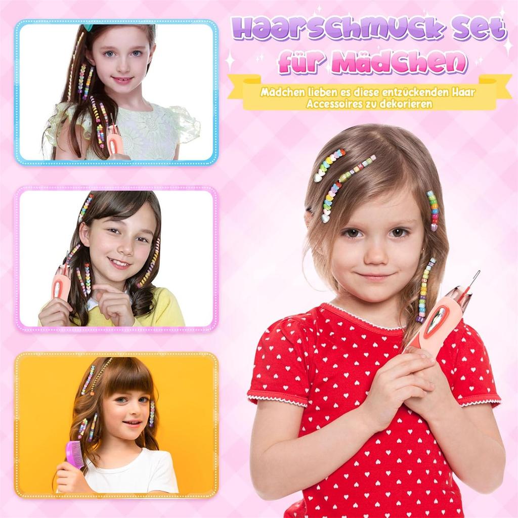 Girls Gift  Children: Hair Accessories Toys For Girls 7-12 Years Old Hair Beads Braid Birthday Gifts For Girls Fun Hair Braiding Machine