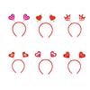 Valentine's Day Heart Headband Glitter Red Heart Hair Accessory for Halloween Holiday Wedding Birthday Party Costume