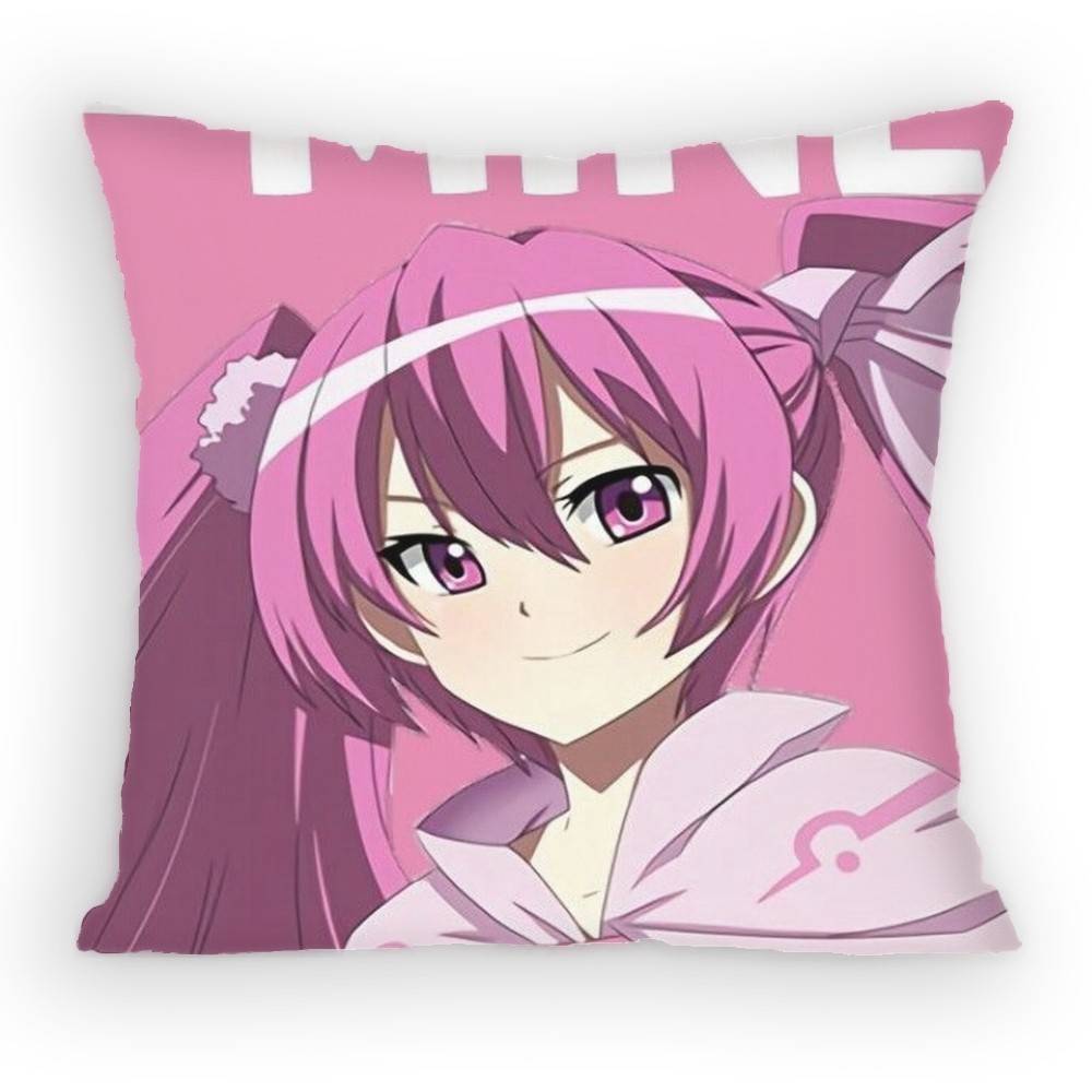 

Akame ga KILL Mine Pillow Case Antidustmite Pillowcase Invisible zipper silky short plush Sofa cushion cover 30x30 cm