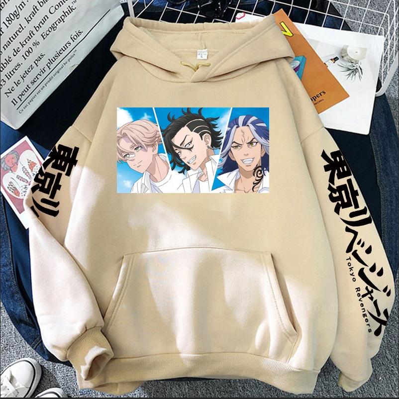 

Japanese Anime Tokyo Revengers Harajuku Hoodies Manga Nahoya Kawata And Souya Kawata Twin Brothers Long Sleeve Sweatshirts 3XL