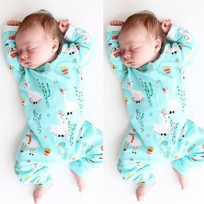 Infant Baby Girls Boys Long Sleeve  Print Romper Jumpsuit Clothes Outfits
