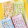 3D Puffy Cartoon Sticker Sheet Ocean Animal Bread Fruit Kawaii Stickers For Phone Case Laptop Journal Scrapbook Diy Decoration