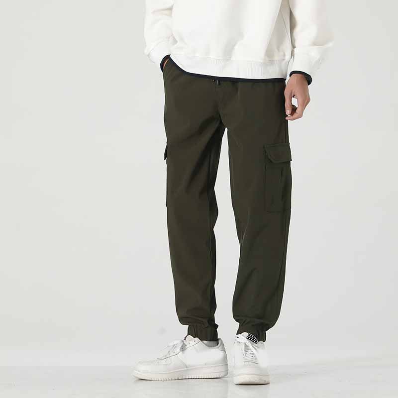 

Мужские летние тонкие рабочие брюки с множеством карманов Брюки-харланы с короткими ножками Свободные повседневные брюки Мужские брюки с завязками XS