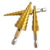 Hexagonal Handle Titanium Plated Ladder Drill Tower Drill Bit Set 3-12/4-12/4-20mm Small Three Piece Set Pocket Hole