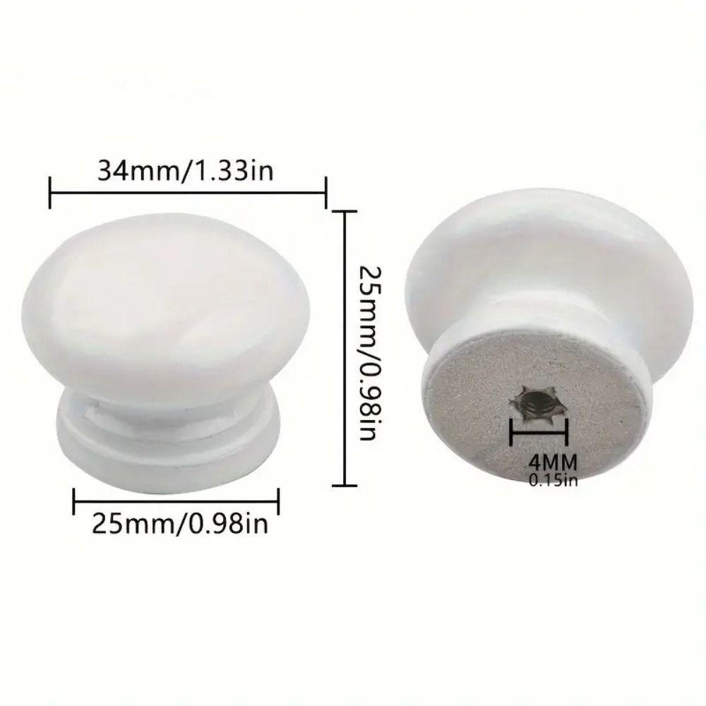 Polished Finish Walnut Wood Cabinet Knobs Rust-Resistant Drawer Pulls Handles  for Kitchen