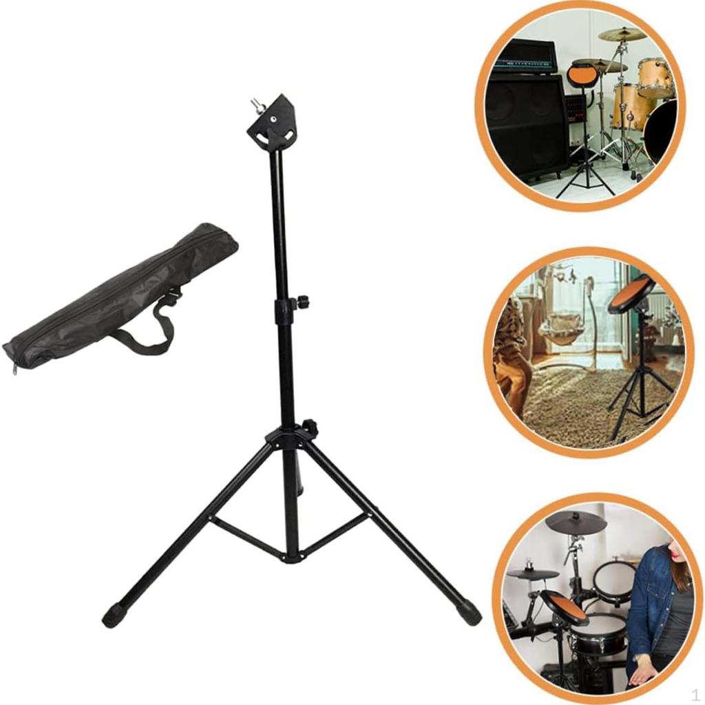 8 Zoll Stummer Trommelständer Übungspad Metallstativ Höhenverstellbar Musikzubehör