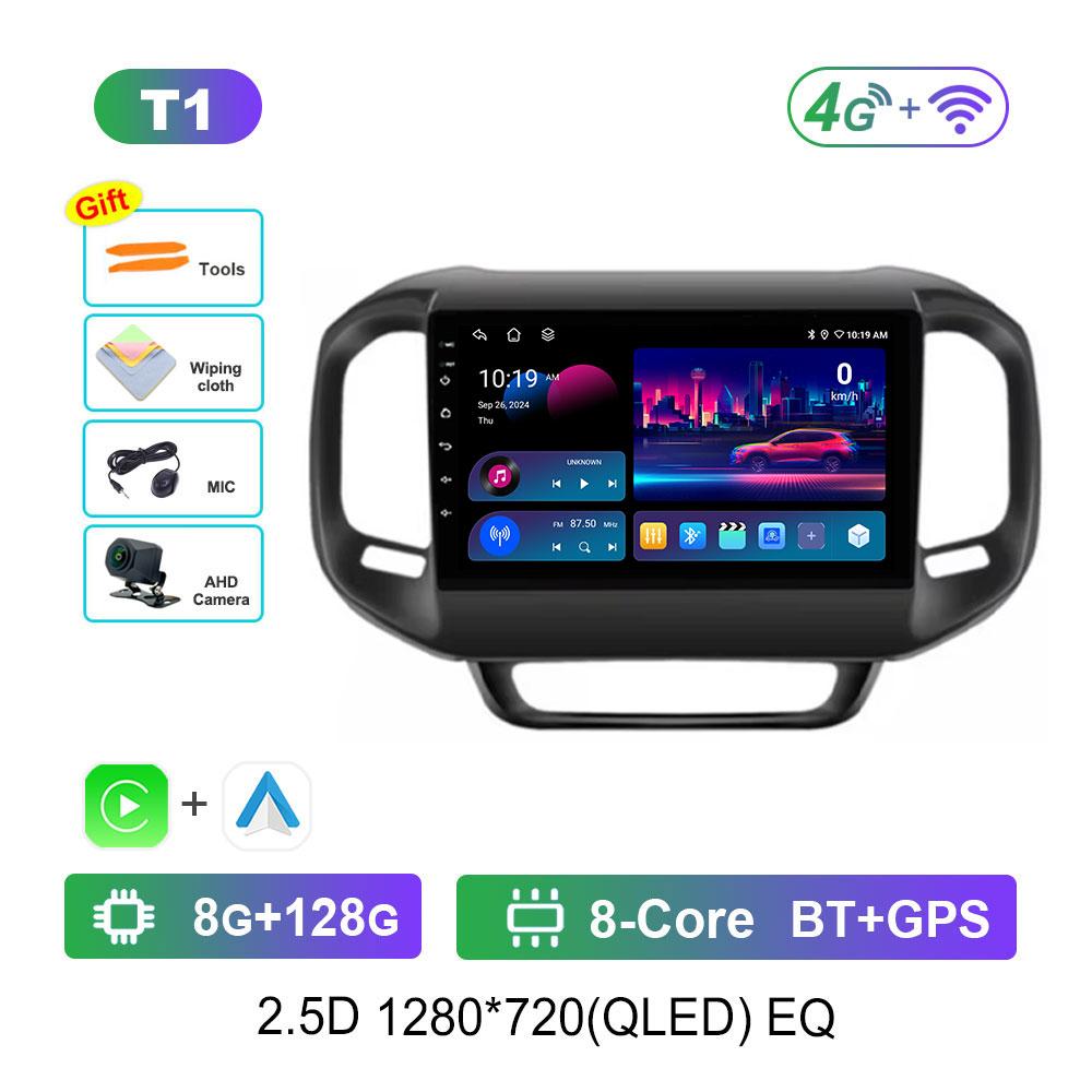 for FIAT Toro 2017 - 2021 Car Radio Multimedia Player Android 14 GPS Navigation 4G BT DSP Stereo Split Screen WiFi Auto Tools