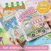 Yanshe Fun Animal Bubble Stickers: 3D DIY Sticker Book for Kids Ages 3-7