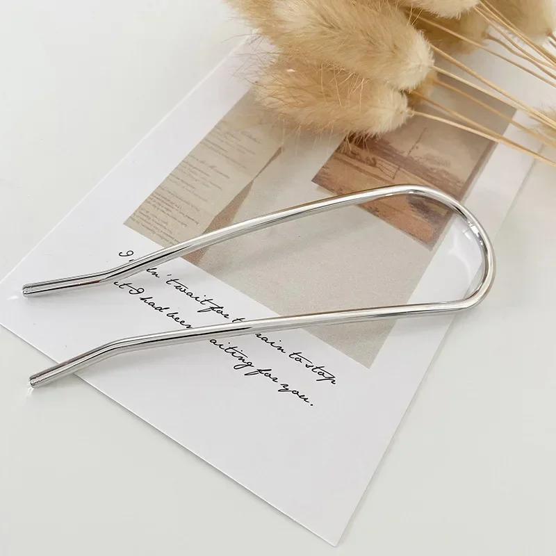U-Shaped Small Hairpin Minimalist Hair Fork Alloy Hair Stick Trendy Hair Clip Hair Accessory