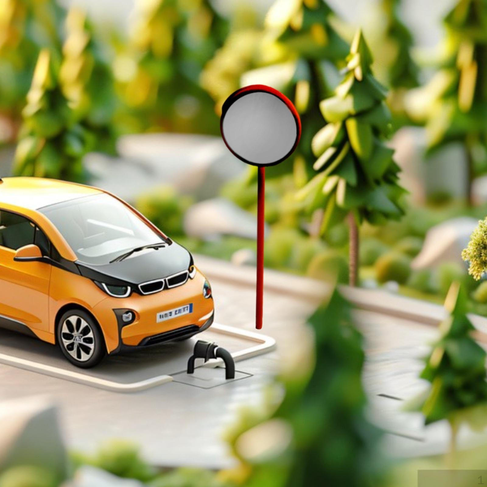 

1:64 Diorama Traffic Corner Mirror Mini Convex Simulation Micro Street Scene Decor for Fairy