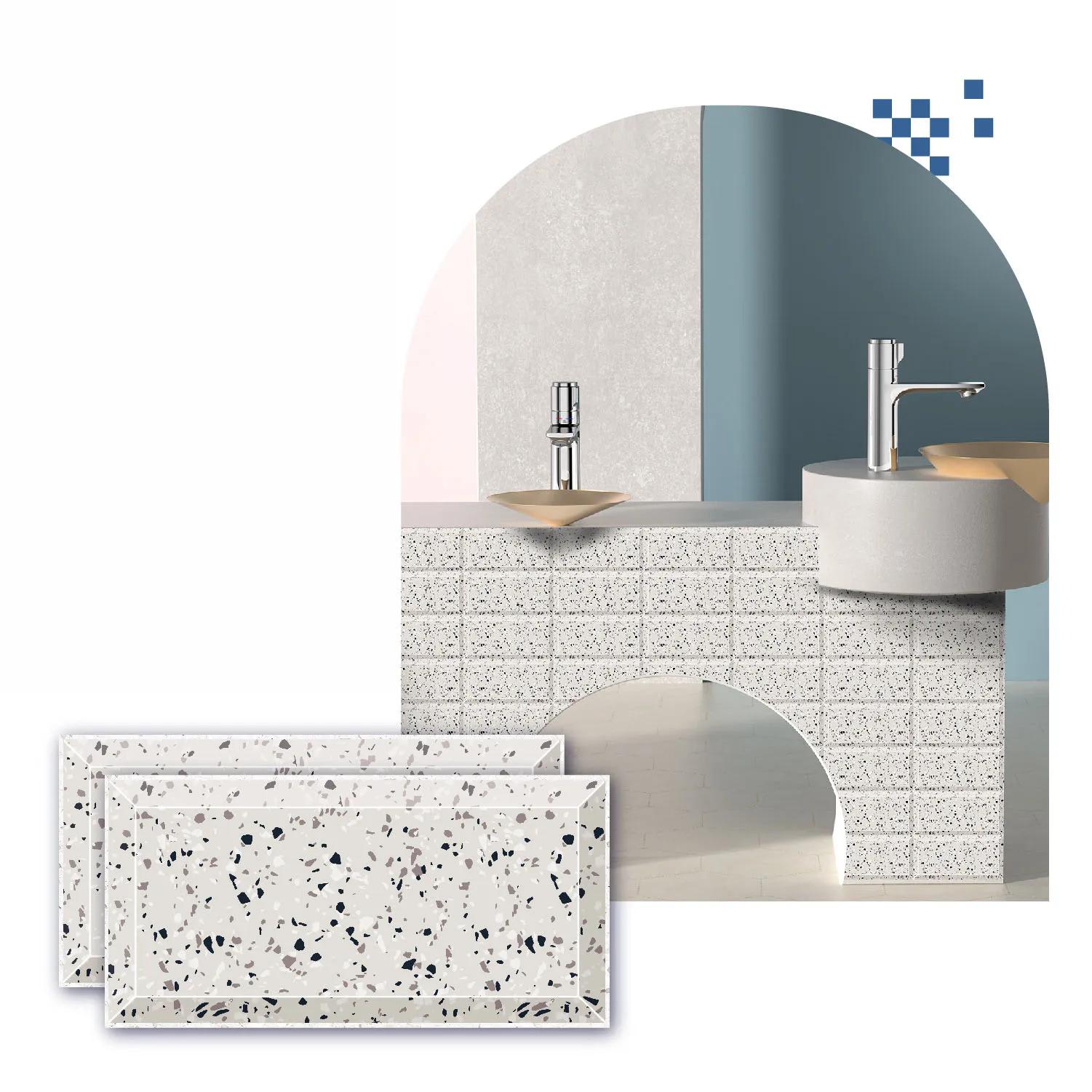 

10x20 см ПВХ водонепроницаемая самоклеящаяся наклейка на плитку мраморное зерно кристалл глянцевые наклейки для кухни настенный декор для ванной комнаты настенная наклейка