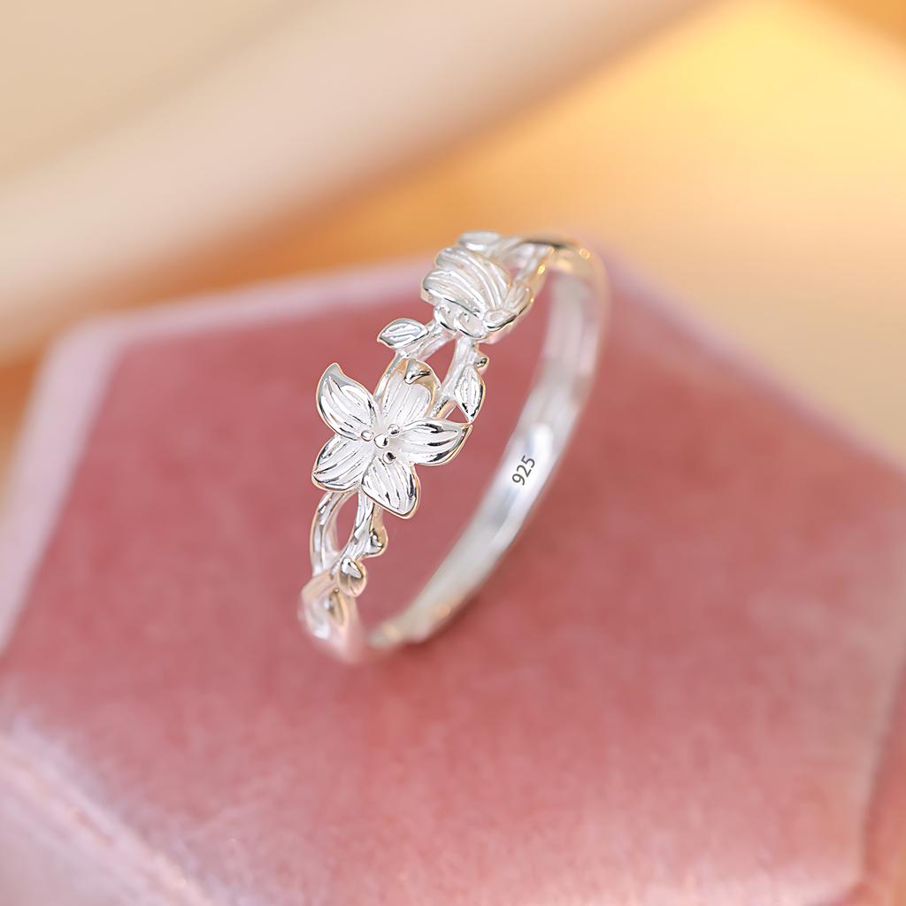 Sam Panda 925 Rings for Women Simple Geometric Handmade Irregular Retro Ring Gold Zircon Allergy For Birthday Gift