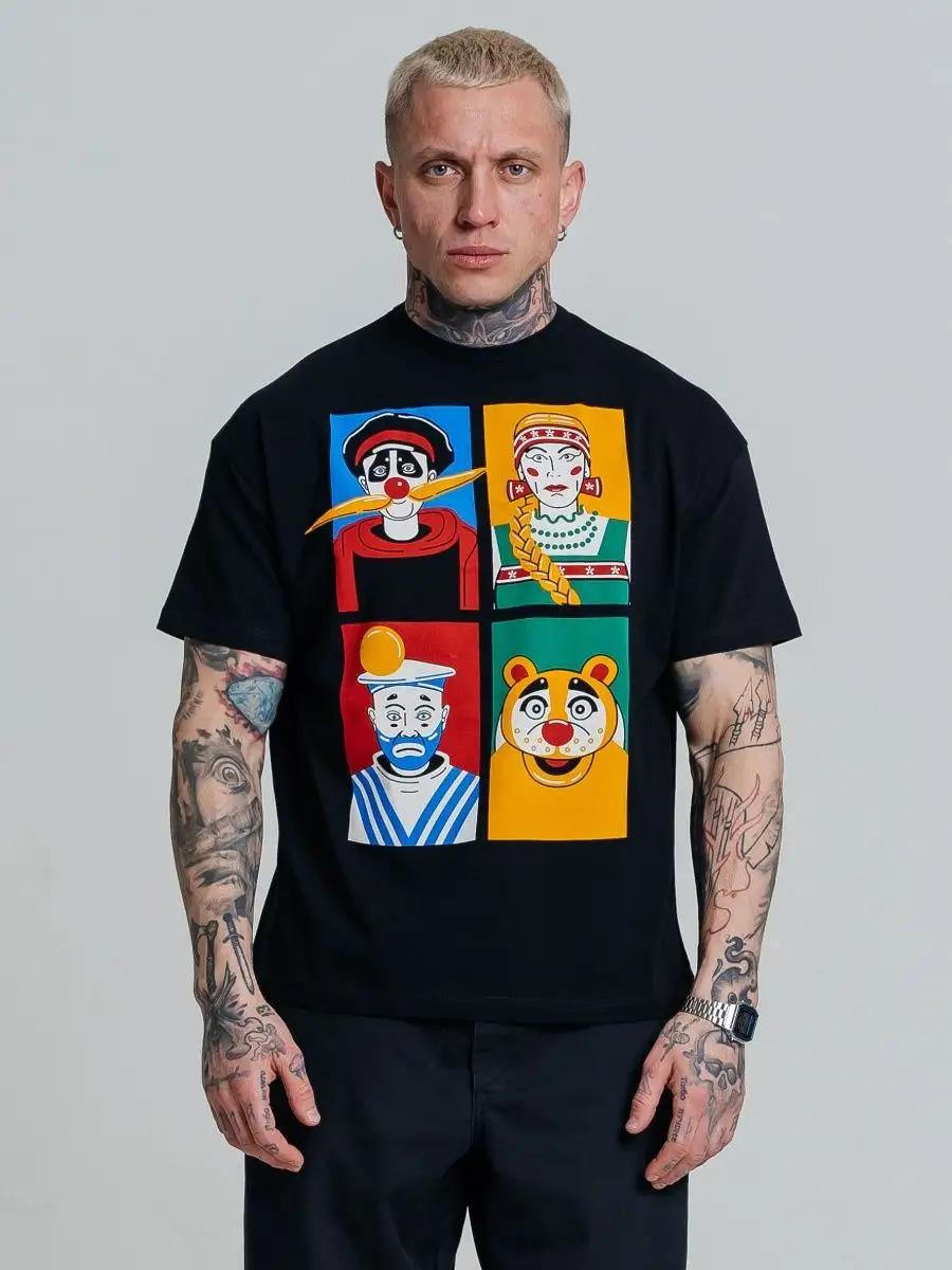 

Oversized Pine Rhythm print t-shirt, autumn style 2XL