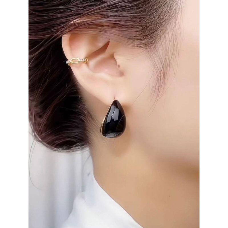 Drip Glazed Personalized Women's Color European and American Earrings 925 Silver Needle