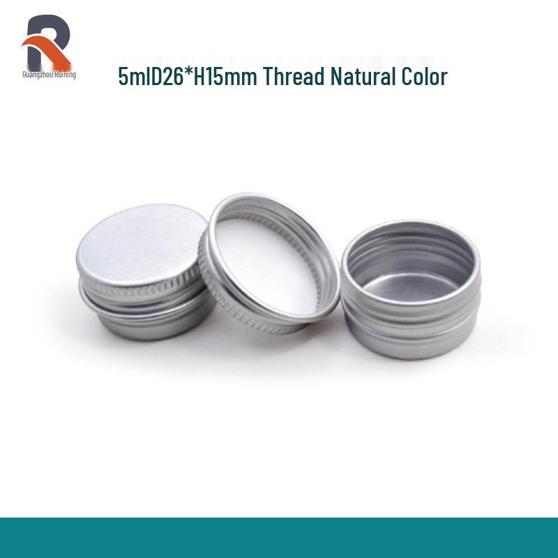 

Rui Ning 30ml Threaded Round Aluminum Box for Universal Packaging - Perfect for Tea or Lithospermum Ointment