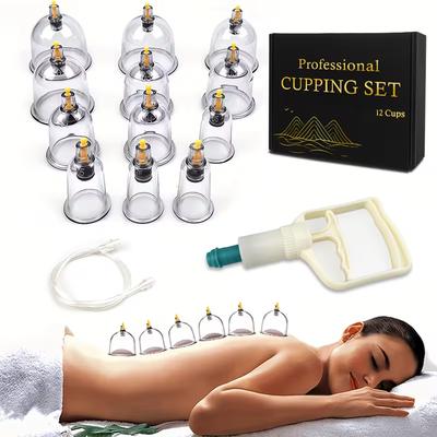 12 stuks Professionele Vacuüm Acupunctuur Cupping Massager Therapeutische Cupping Verzorging Anti Cellulitis Zuignap Lichaam