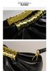 Leia Pleated Metal Dumpling Bag - Luxury Evening Shoulder Bag for Women