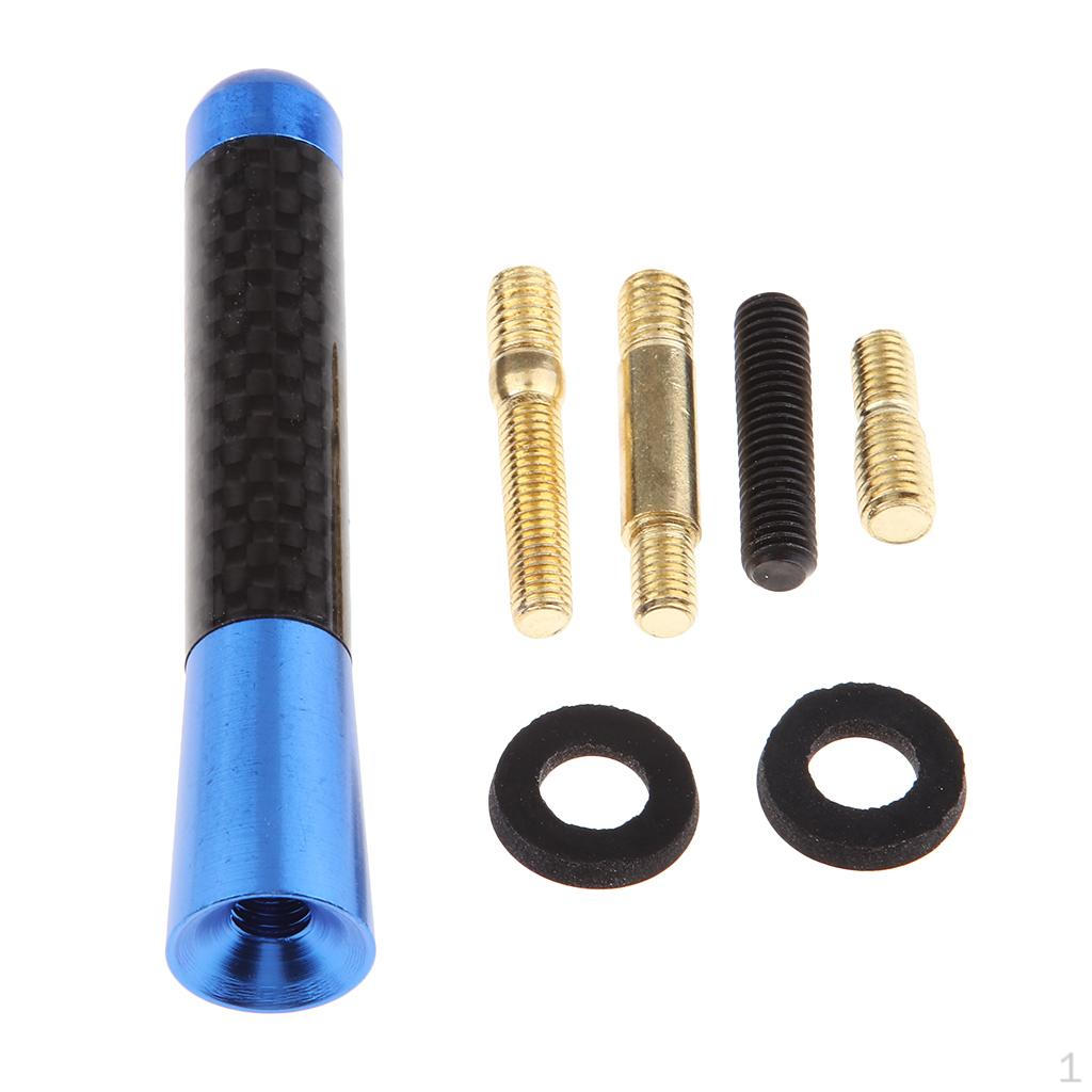 

3.1inch Real Carbon Fiber Aluminum Short Polished Universal Screws Base синій