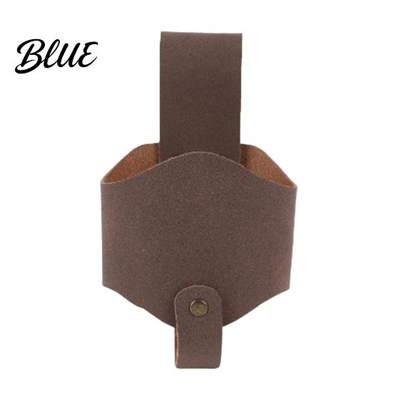 Portable Beverage Waist Hands Free Drink PU Holder Pouch Hanging Leather Holster Holder Belt Clip Pouch for Hiking Camping