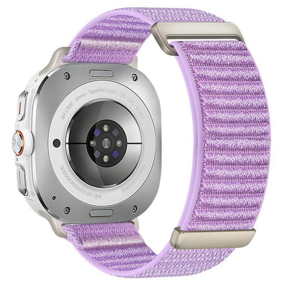 For Samsung Galaxy Watch Ultra (2025) 47 mm / Ultra 47 mm Klokkereim Todelt Borrelås Vevd Nylon Håndleddsstropp
